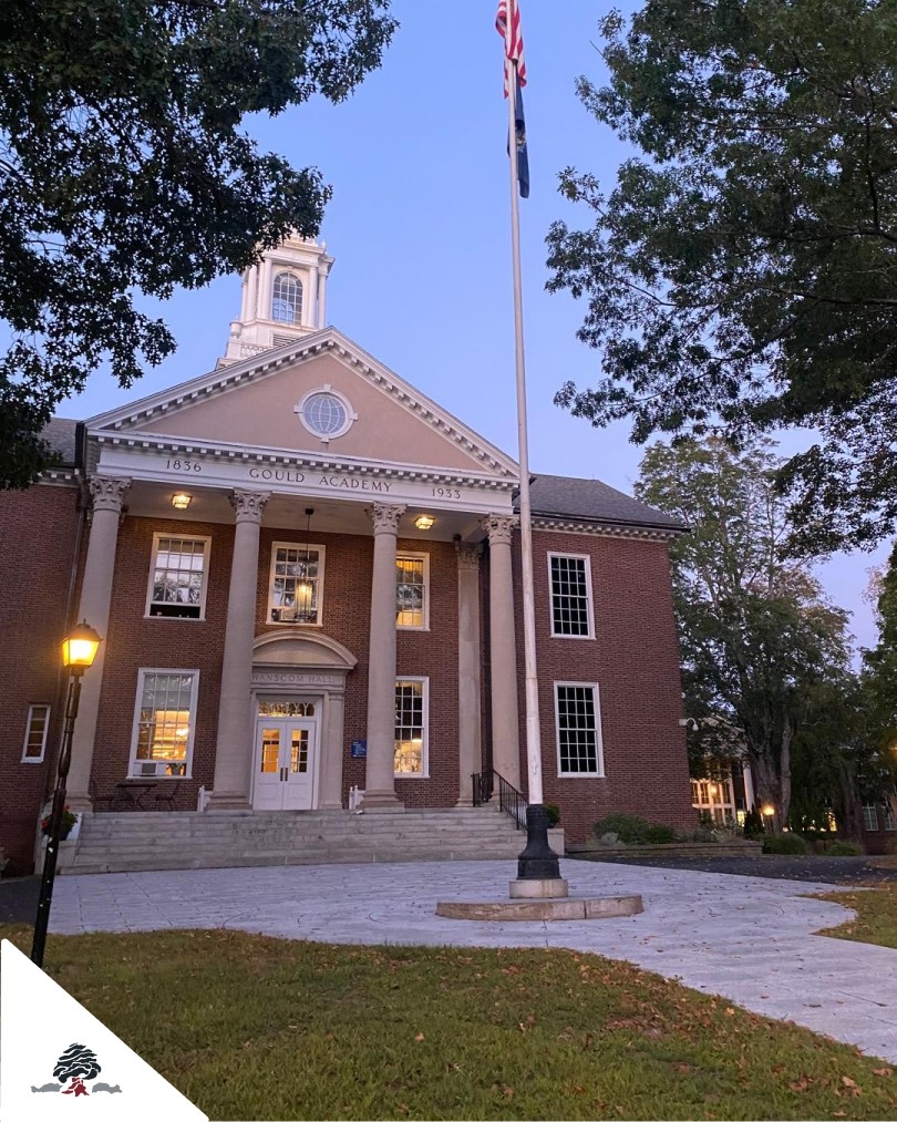 Edificio principal de Gould Academy, en Maine (Estados Unidos), centro en el que alumnos del Colegio Juan de Lanuza realizan un intercambio internacional.